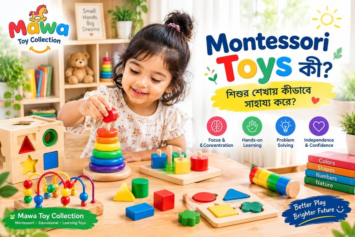 Montessori Toys কী? শিশুর শেখায় কীভাবে সাহায্য করে?