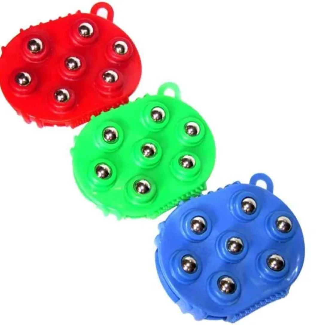 Sensory Massage Glove with Steel Roller Balls & Tactile Nobs