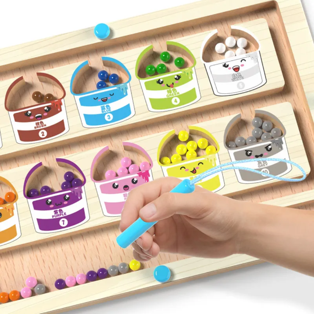 Magnetic Color & Number Sorting Board for Kids