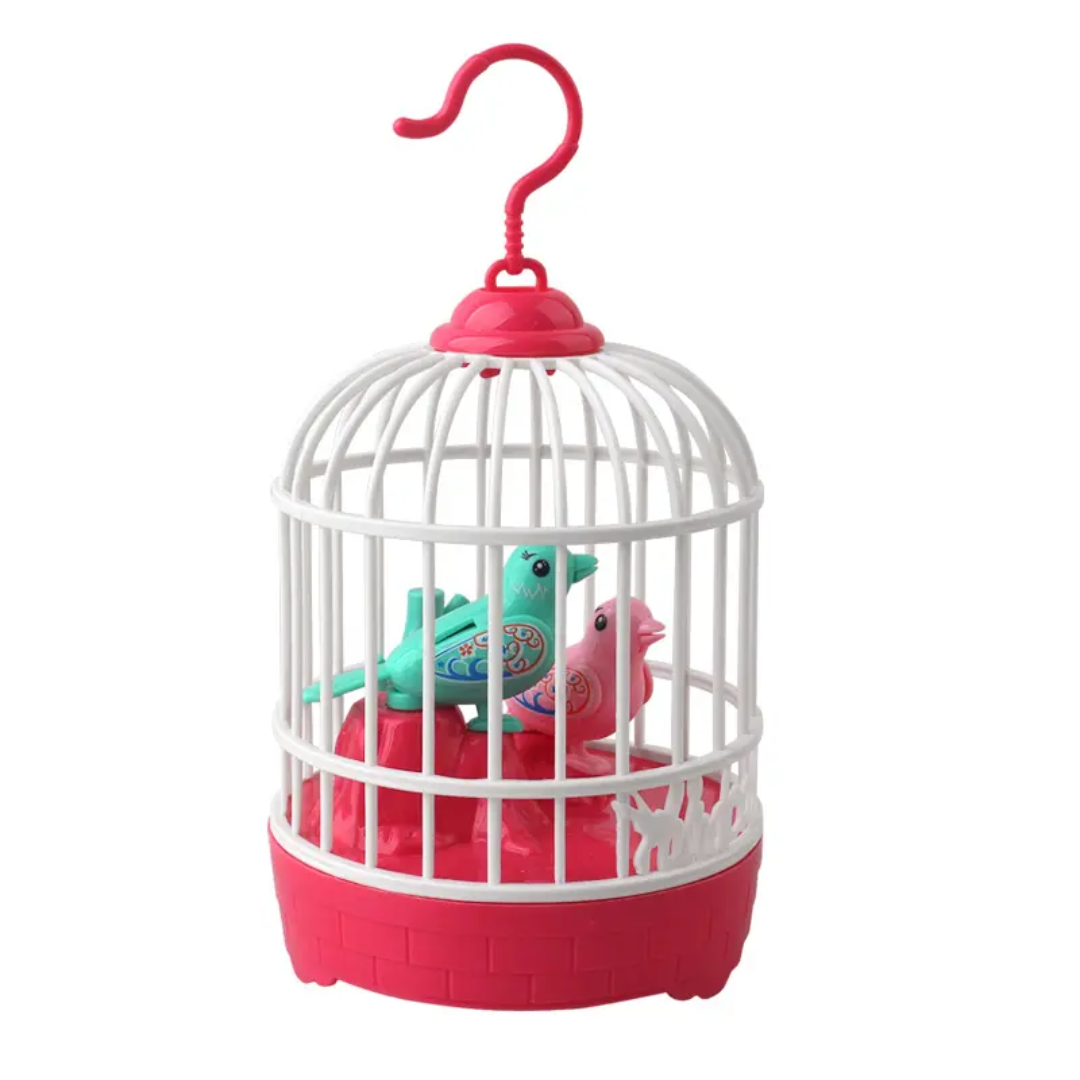 Voice Control Learning Talking Bird in Cage Toy with Sound & Motion